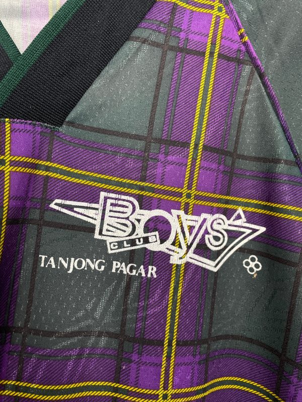 1995 96 TANJONG PAJAR BOYS CLUB #3 TARTAN SHIRT (L) UMBRO Supply