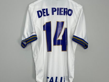 1996 97 ITALY DEL PIERO #14 AWAY SHIRT (L) NIKE on Sale