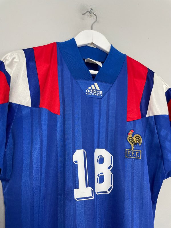 1992 93 FRANCE CANTONA #18 HOME SHIRT (M) ADIDAS For Discount