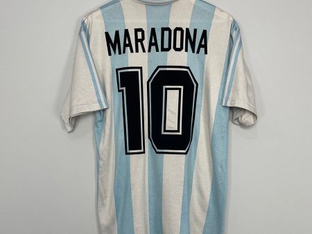 1994 96 ARGENTINA MARADONA #10 HOME SHIRT (M) ADIDAS Discount