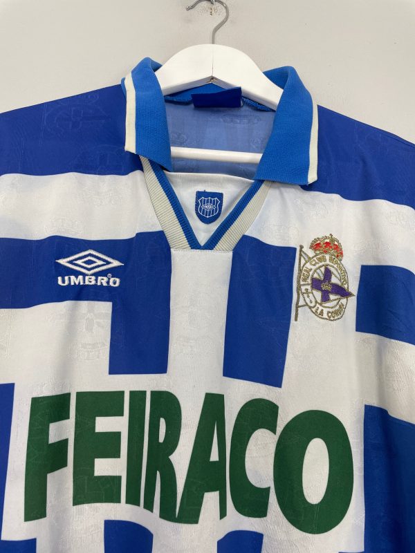 1995 97 DEPORTIVO LA CORUNA RIVALDO #11 HOME SHIRT (L) UMBRO Online Sale