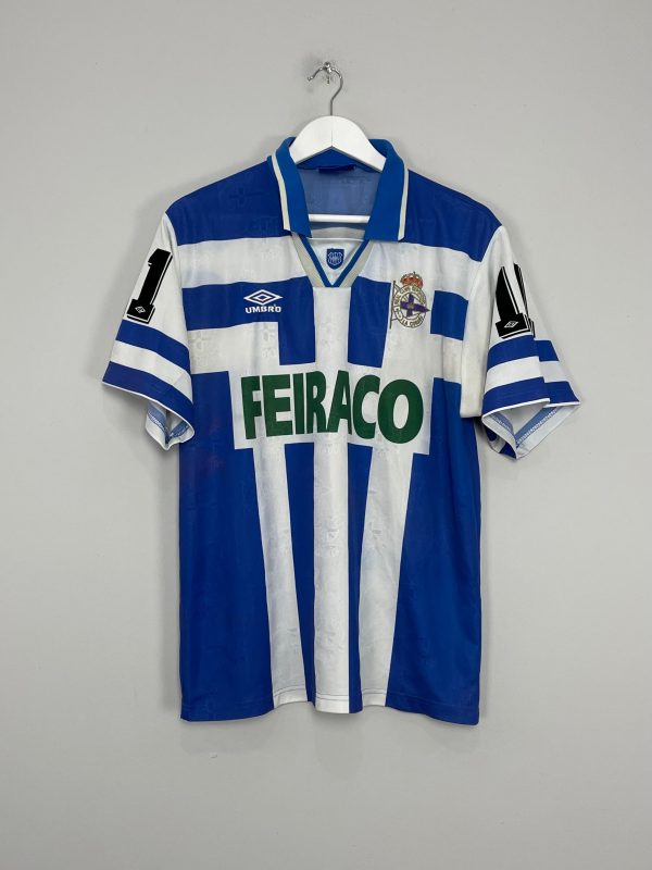 1995 97 DEPORTIVO LA CORUNA RIVALDO #11 HOME SHIRT (L) UMBRO Online Sale