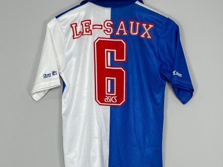 1994 95 BLACKBURN ROVERS LE SAUX #6 HOME SHIRT (L.KIDS) ASICS Hot on Sale