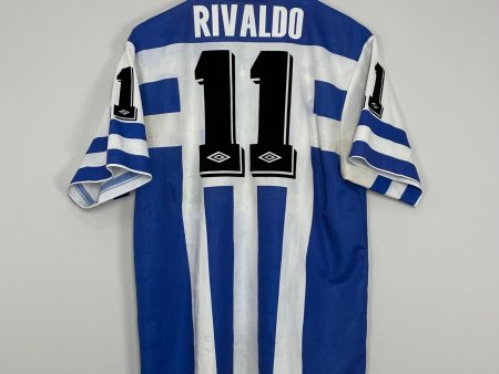 1995 97 DEPORTIVO LA CORUNA RIVALDO #11 HOME SHIRT (L) UMBRO Online Sale