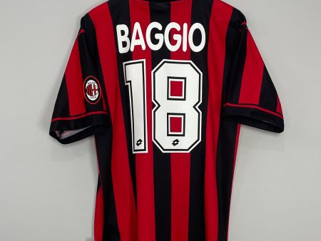 1996 97 AC MILAN BAGGIO #10 HOME SHIRT (L) LOTTO Online now