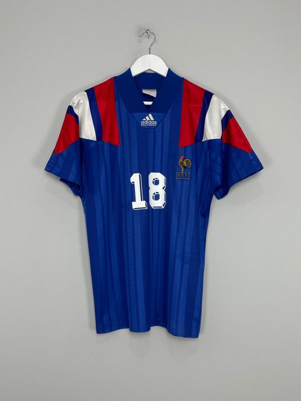 1992 93 FRANCE CANTONA #18 HOME SHIRT (M) ADIDAS For Discount