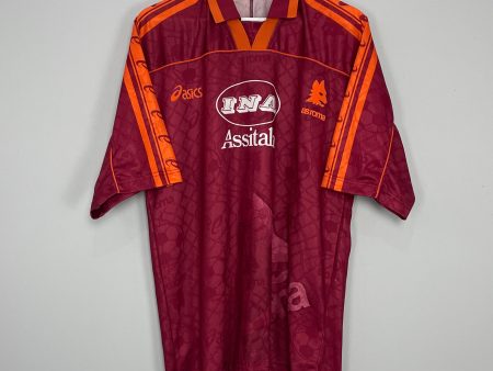 1995 96 ROMA HOME SHIRT (XL) ASICS For Sale