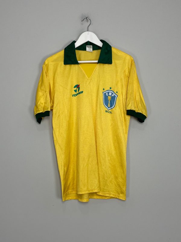 1985 88 BRAZIL HOME SHIRT (M) TOPPER Hot on Sale