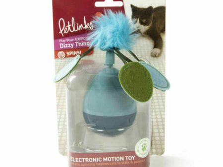 Petlinks Dizzy Thing Spinning Cat Toy Blue, Green 1ea One Size Discount