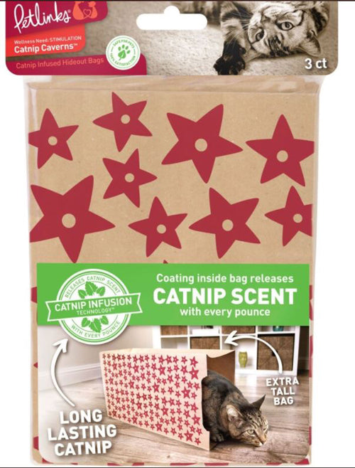 Petlinks Caverns Catnip Infused Paper Bags Cat Toy Brown 1ea 3 pk For Cheap