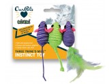 OurPets Three Twined Mice Catnip Toy Green, Purple 1ea 3 pk For Cheap