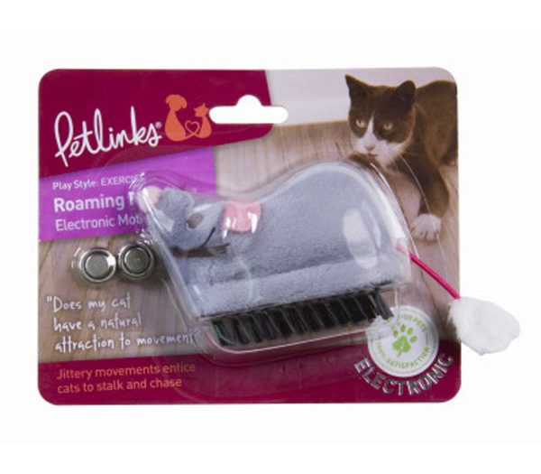 Petlinks Roaming Runner Mouse Electronic Motion Cat Toy Grey 1ea One Size For Discount