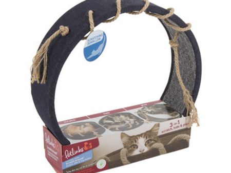 Petlinks Scratch Around Cat Scratcher Black 1ea For Discount