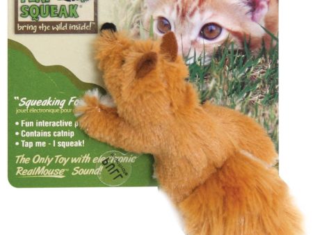 OurPets Play-N-Squeak Backyard Fox Catnip Toy Brown 1ea One Size Online Hot Sale