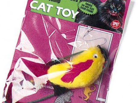 Spot A-Door-Able Bouncing Plush Bird with Feather Tail Cat Toy Multi-Color 4.5 in Fashion