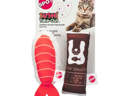 Spot Sushi Take Out Cat Toy Assorted, 1ea 2 pk on Sale