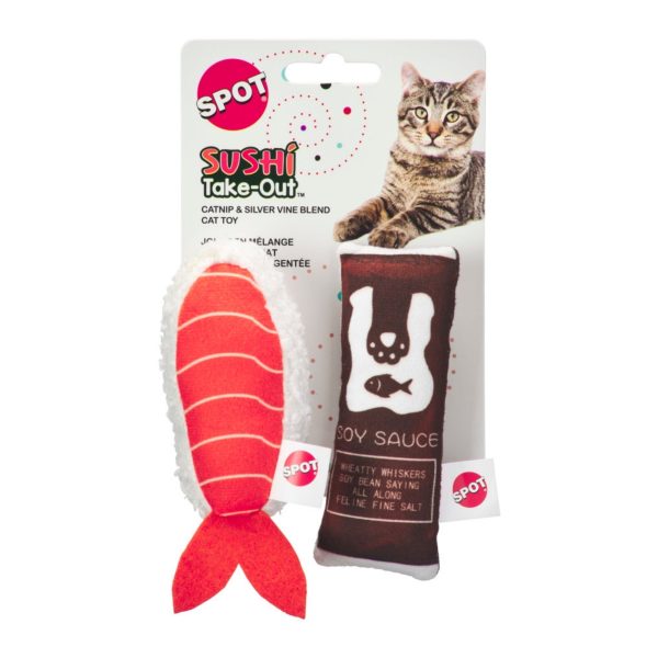 Spot Sushi Take Out Cat Toy Assorted, 1ea 2 pk on Sale