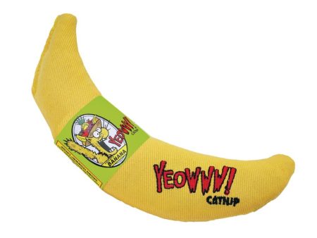 Yeowww! Banana Catnip Cat Toy Yellow 1ea 7 in Online now