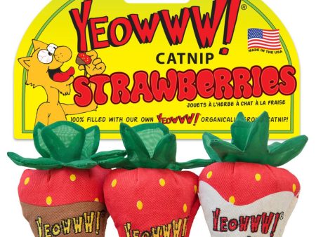 Yeowww! Cat Strawberry Catnip Toy 3 Pack For Discount