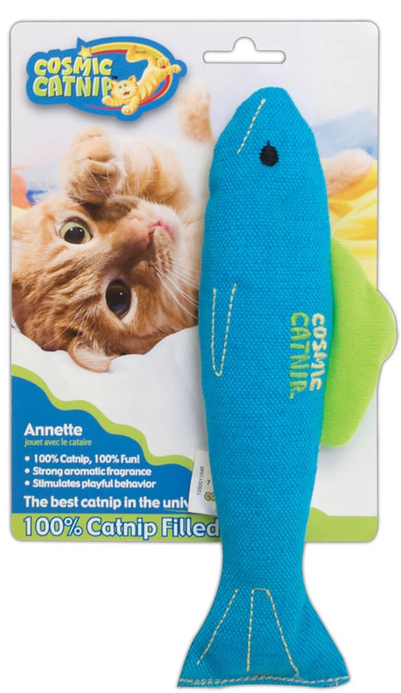 OurPets 100% Catnip Filled Fish  Annette  Cat Toy Blue 1ea Fashion