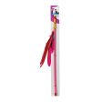 Spot Feather Dangler Teaser Wand Cat Toy Multi-Color 18 in Sale