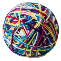 Spot Sew Much Fun Yarn Ball Cat Toy Multi 3.5in For Discount