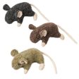 Spot Wool Mouse Freddie Cat Toy with Catnip Assorted 3.5 in (Colors Vary) Hot on Sale