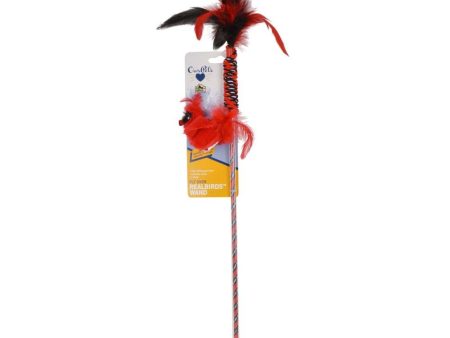 OurPets Real Bird Wand Cardinal Catnip Toy Red 1ea Online Hot Sale