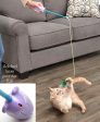 Spot Laser and Feather Teaser Wand Cat Toy Assorted 12 in Hot on Sale