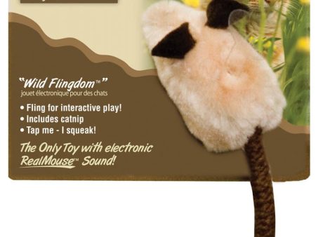 OurPets Play-N-Squeak Wild Flingdom Catnip Toy Cream, Brown 1ea on Sale