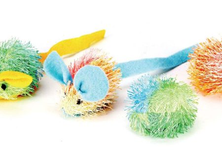 Spot Stringy Mice and Ball Cat Toy with Catnip Assorted 2 in 4 Pack Cheap