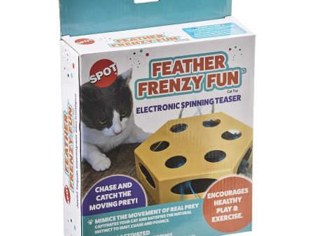 Spot Feather Frenzy Fun Cat Toy Yellow 8.5in Online now