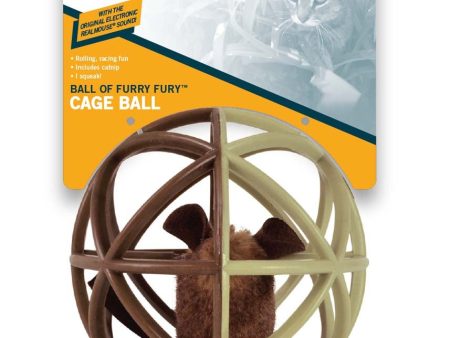 OurPets Trapped Mouse Ball of Furry Fury Catnip Toy Coffee Beige 1ea Online