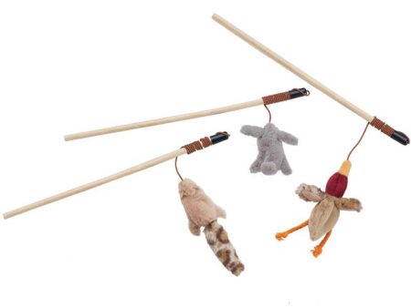 Skinneeez Friends Teaser Wands with Catnip Assorted 12 in on Sale