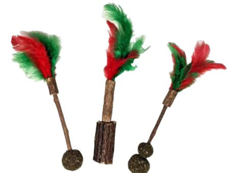 Spot Holiday Silver Vine Cat Corded Stick Toy Assorted Sale