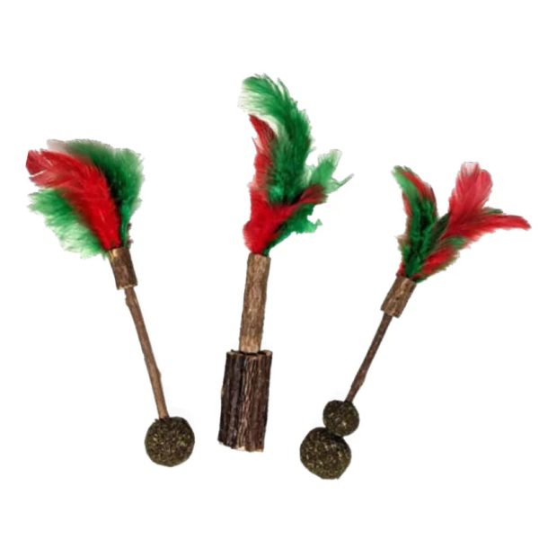 Spot Holiday Silver Vine Cat Corded Stick Toy Assorted Sale