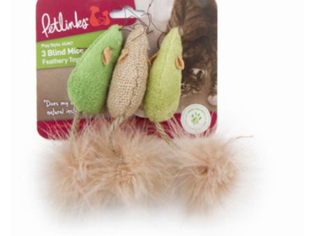 Petlinks Blind Mice Cat Toy Assorted 1ea 3 ct Online Sale