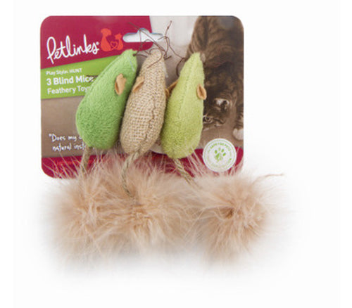 Petlinks Blind Mice Cat Toy Assorted 1ea 3 ct Online Sale