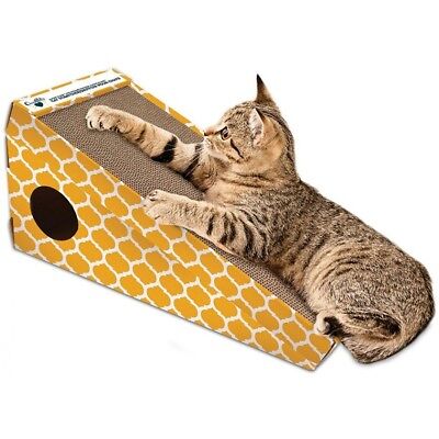 OurPets Cosmic Alpine Cat Scratcher Brown, Yellow 1ea For Sale