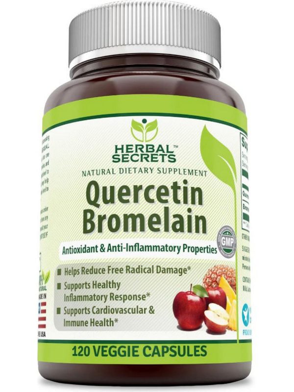 Herbal Secrets, Quercetin Bromelain, 800 mg, 120 Veggie Capsules For Discount