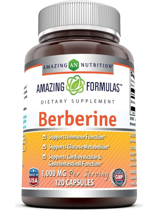 Amazing Formulas, Berberine, 1000 mg, 120 Capsules Fashion