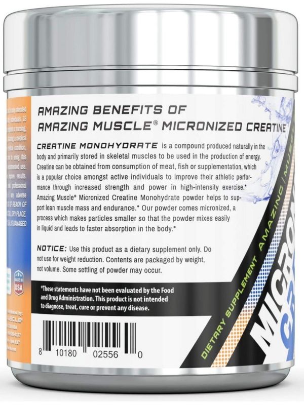 Amazing Muscle, Micronized Creatine Monohydrate, Unflavored, 1 lb on Sale