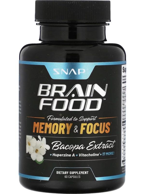 Snap Supplements, Brain Food, Bacopa Extract, 60 Capsules Discount