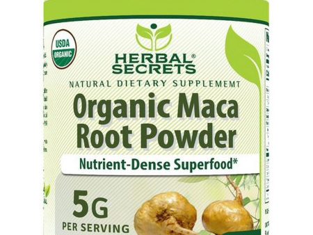 Herbal Secrets, Organic Maca Root Powder, 5 g, 16 oz Supply