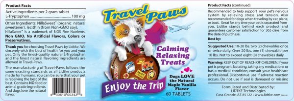 Lidtke, Travel Paws, Maple Vanilla, 60 Tablets Discount