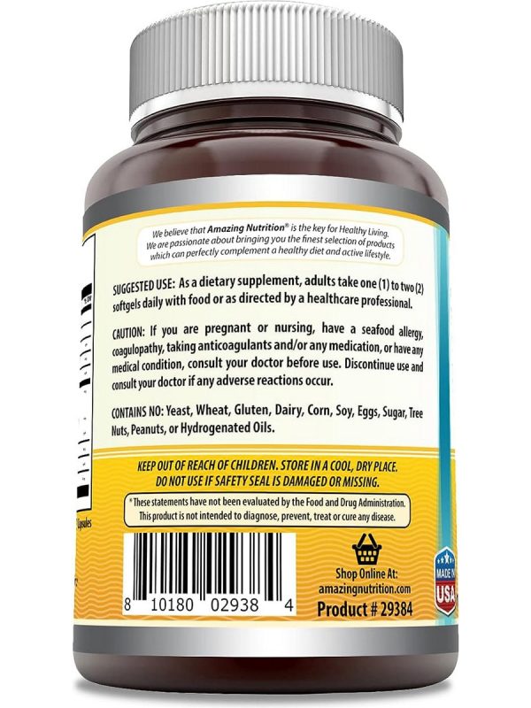 Amazing Omega, Norwegian Cod Liver Oil, 1250 mg, Fresh Orange Flavor, 120 Softgels Fashion