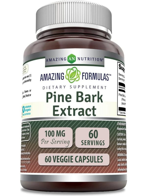 Amazing Formulas, Pine Bark Extract, 100 mg, 60 Veggie Capsules For Cheap