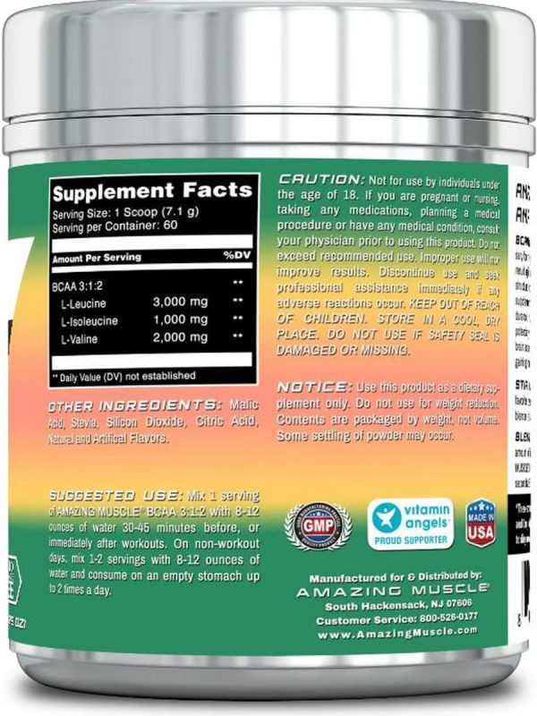 Amazing Muscle, BCAA 3:1:2, Watermelon, 1.1 lb Supply