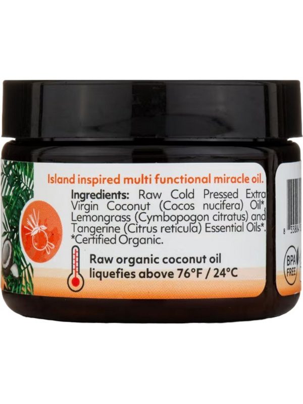 Organic Fiji, Raw Coconut Oil, Lemongrass Tangerine, 3 fl oz Hot on Sale