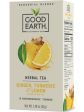 Good Earth Tea, Ginger, Turmeric & Lemon, Herbal Tea, 15 Biodegradable Teabags Sale